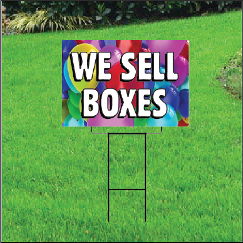 We Sell Boxes Self Storage Sign - Balloons