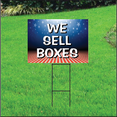 We Sell Boxes Self Storage Sign - Patriotic
