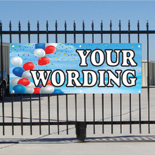 Semi Custom Banner - Balloons Sky