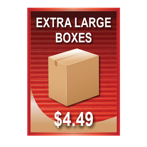 Extra Large Boxes Sign $4.49 - Jenkins