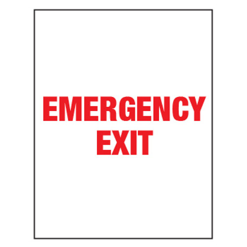 Emergency Exit Sign - 7" x 9" Dibond