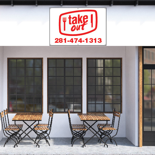 Take out restaurant banner