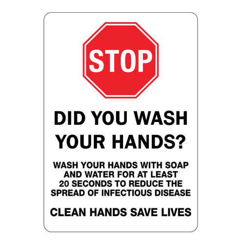 Did You  Wash Your Hands Sign