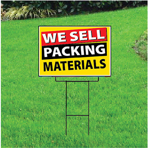 We Sell Packing Materials Sign - Festive