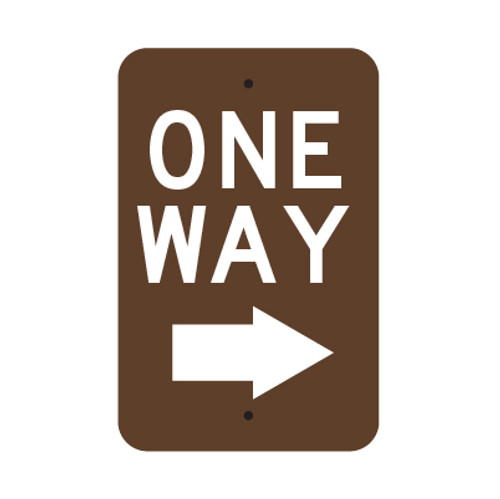 One Way With Right Arrow Sign