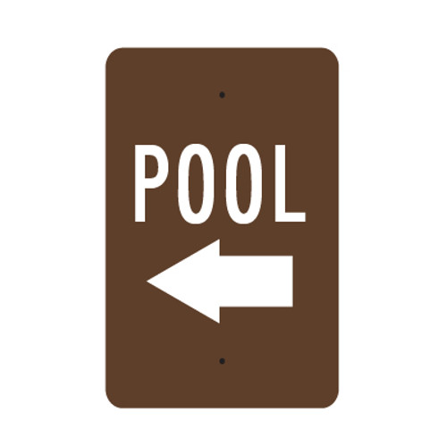 Pool with Left Arrow Sign