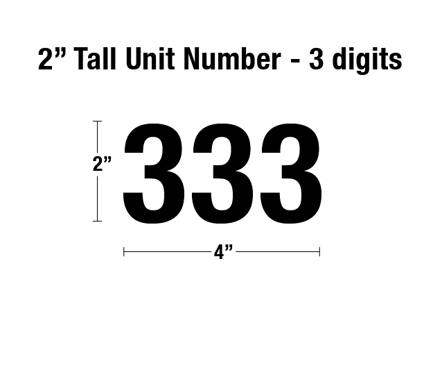 Self Storage Unit and Door Number Decals Signquick