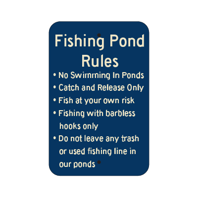 Fishing Pond Rules Sign - Signquick