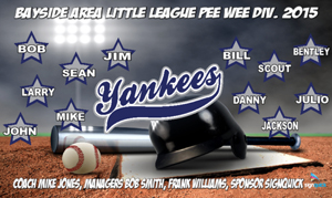 Airbrush Yankees Little League Banner