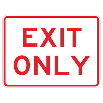 Exit Only Sign - 18