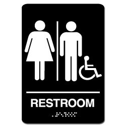 Men's/Women's Handicap ADA Restroom Sign - Signquick