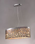 Seven lamp Oval Pendant light fixture. 