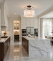 Lumière Belle -5-Light White Shade Bronze Crystal Chandelier