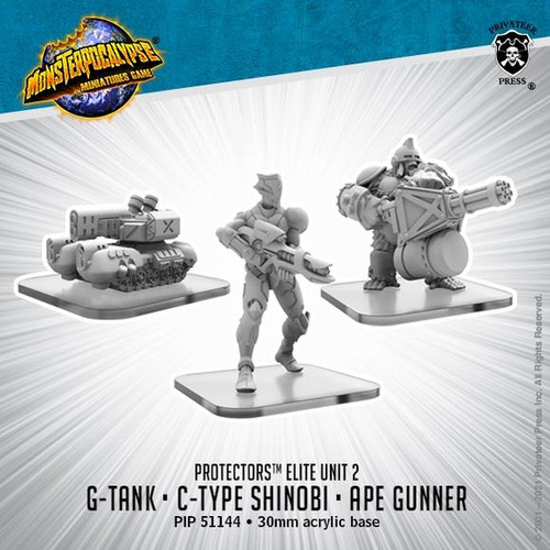 MONPOC Protectors Elite: G-Tank, C-Type Shinobi and Ape Gunner (Unit)