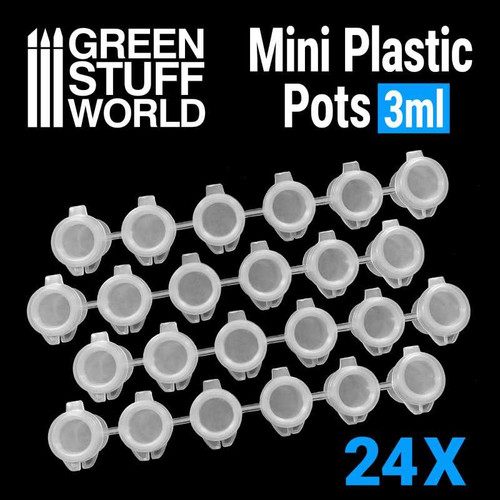 GSW: Mini botes de plastico 3ml x24
