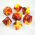 Chessex: Gemini Red-Yellow/White Polyhedral dice set (7)