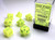 Chessex: Vortex Electric Yellow/Green Polyhedral dice set (7)