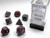 Chessex: Velvet Polyhedral Black/red Polyhedral dice set (7)