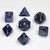 Chessex: Phantom Black/silver Polyhedral dice set (7)