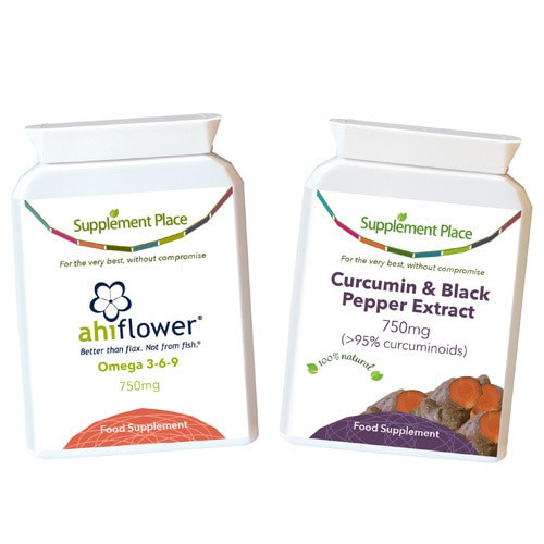 Vegan Joints Bundle | Curcumin & Black Pepper and Ahiflower Omega 3, 6 & 9 | Support Healthy Joints