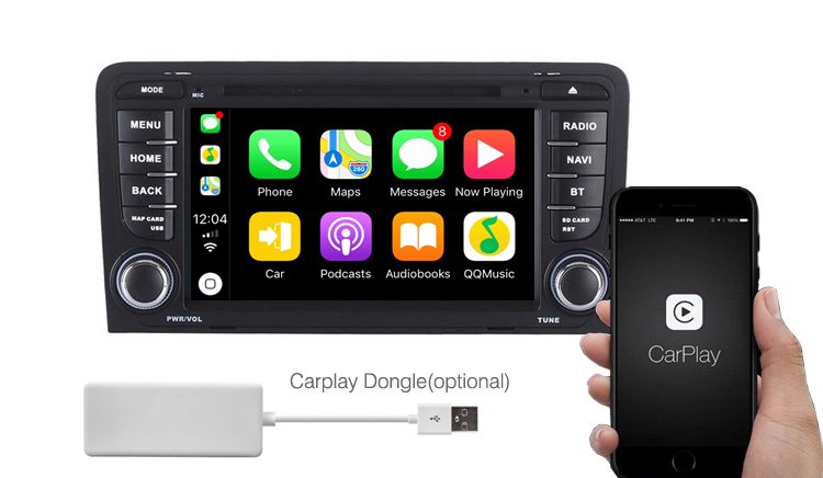 Audi A3 Navigation support apple carplay and android auto