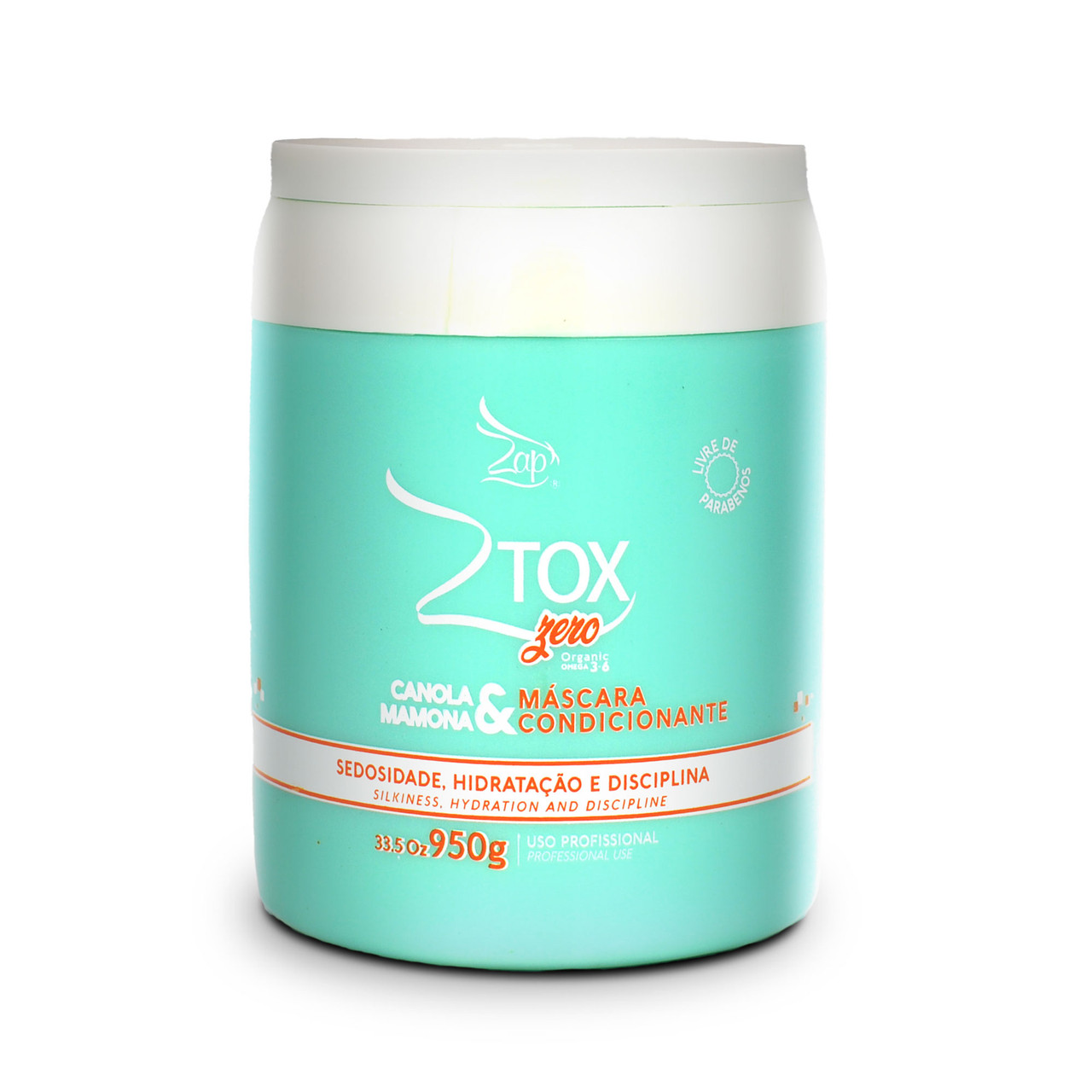 Zap Ztox Zero Canola Conditioning Mask Hydration Discipline Máscara  Condicionante 950g/33.5fl.oz