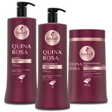 Haskell Kit Pink Quina Shampoo Conditioner Mask Shine and Myceness Treatment 3x1L/33.8 fl.oz