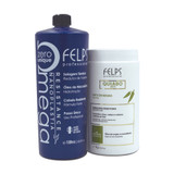 Kit Felps Profissional Selagem Térmica Omega Zero Nanoplastia e Máscara Redutora XBTX Okra 2x1kg/2x 35.2 fl.oz