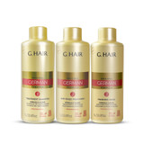 Kit G.Hair Progressive Brush German That Treats Damaged Hair 3x1L/3x33.8fl.oz