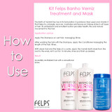 Kit Felps Shampoo Conditioner Mask Varnish Bath Complete Treatment Banho Verniz 3x1L/3x33.8fl.oz