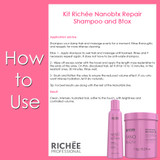 Kit Richée Shampoo Mass Replenisher NanoBtx Repair Reconstrução Repositor Massa Hair Care