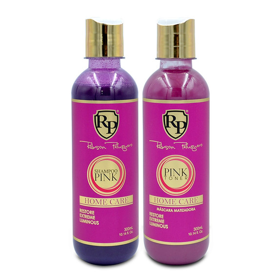 Kit Robson Peluquero Pink Home Care Shampoo Pink Home Care Mask Rp 2x300ml/2x10.1 fl.oz