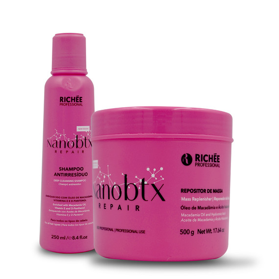 Kit Richée Anti Residue Shampoo Nanobtx Repair Reconstruction