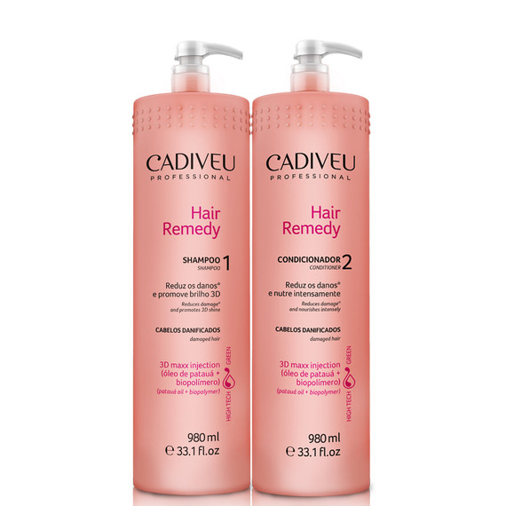 Cadiveu Kit Shampoo Condicionador Hair Remedy Lavatory 2x980ml/2x33.13fl.oz