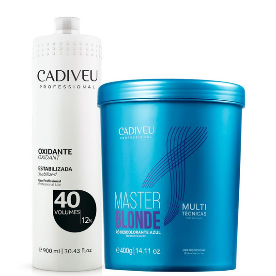 Kit Cadiveu Pó Descolorante Azul Master Blond Multi + Ox 40 Kit Cadiveu Pó Descolorante Azul Master Blond Multi + Ox 40