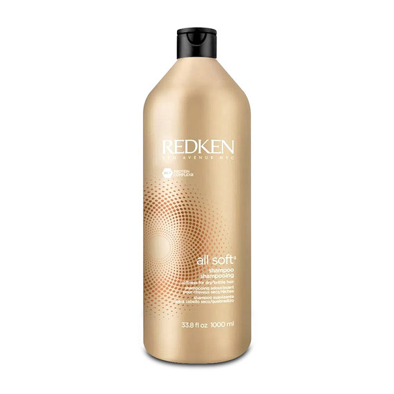 Redken All Soft Shampoo Moisturizes and Restores Smoothness to Dry and Damaged Hair 1000ml/33.8 fl. oz