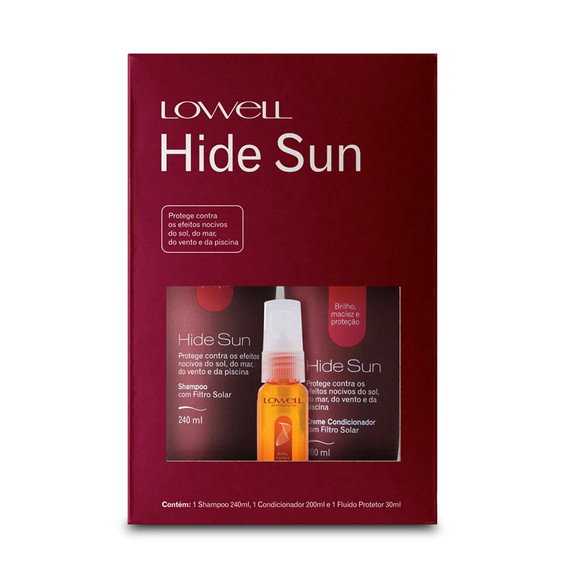 Lowell Kit Hide Sun Shampoo 240ml/8.11 fl.oz + Conditioner 200ml/6.76 fl.oz and Fluid 30ml/1.01 fl.oz