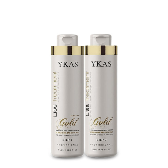 Ykas Gold Straightening System Kit Gold Liss Treatment 2x1L/2x33.8 fl.oz