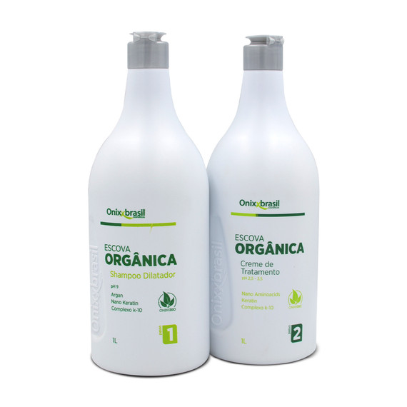 Onixx Organic Brush Kit Dilating Shampoo and Treatment Cream 2x1L/2x33.8 fl.oz
