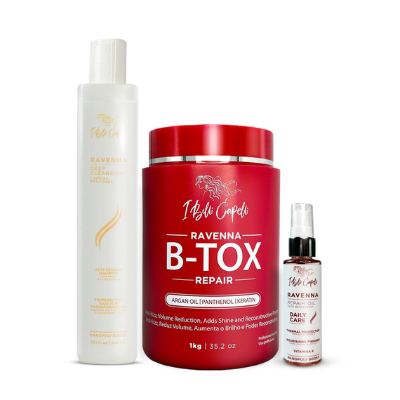 Kit I Belli Capelli B-tox Repair + Repair Oil + Deep Cleansing Anti-Residue Shampoo
