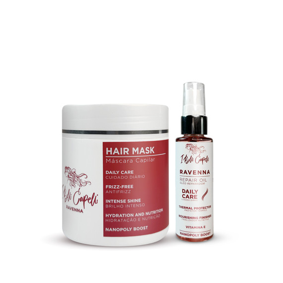 I Belli Capelli Ravenna Kit – Hair Mask and Repair Oil for Healthy Hair