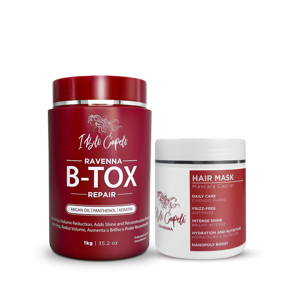 I Belli Capelli Ravenna Deep Nourish & Repair Kit — B-TOX Repair 1kg + Hair Mask 500g