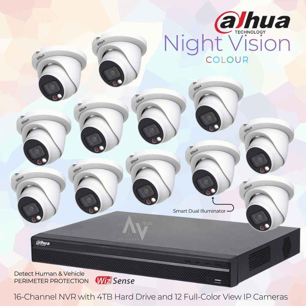 Dahua N464E124C Advanced 12-camera system with 4K recording