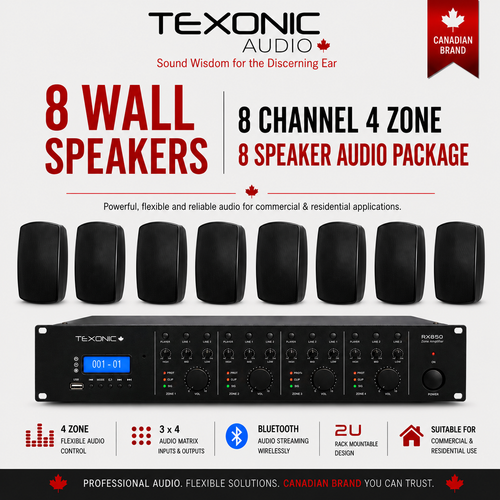 RX8502000 8 wall speaker package