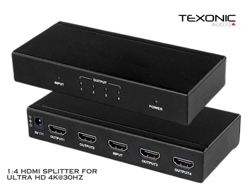 CA241203 4K 30Hz HDMI 1x4 splitter for four displays