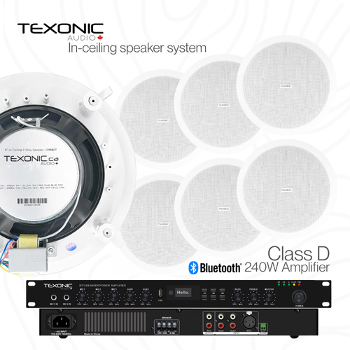 TEXONIC 6 Ceiling Speaker Commercial Sound System Canada