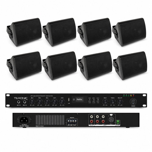 business audio system with wall speakers