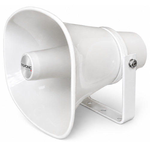 TEXONIC CH30T 30W IP65 white paging horn speaker with adjustable mounting bracket