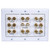 TEXONIC S-4013 white 3-gang 8.2 surround sound speaker wall plate