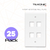 C-6733 white single-gang 4-port keystone wall plate